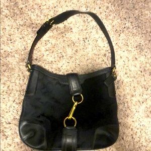 COACH: signature C and leather shoulder bag